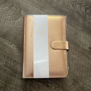 NIB Rose Gold Filofax Saffiano Planner
